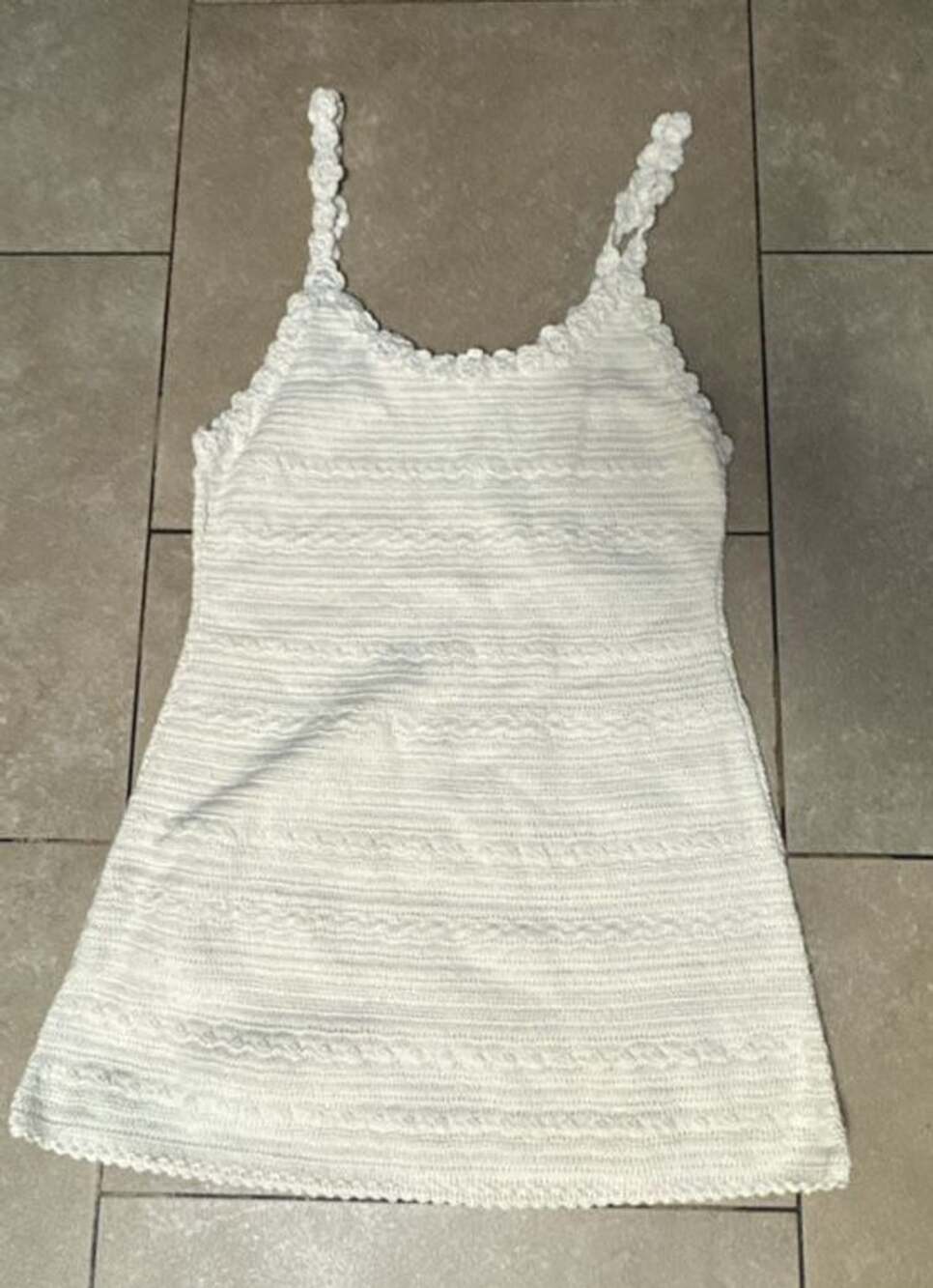 DÔEN Margarita Cream Crochet Mini Dress